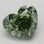 1.47 Ct. Fancy Vivid Green Heart Lab Grown Diamond