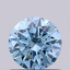 0.57 Ct. Fancy Vivid Blue Round Lab Grown Diamond