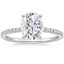 18K White Gold Ballad Half Coverage Diamond Ring (1/8 ct. tw.), smalltop view