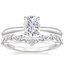 18KW Moissanite Freesia Ring with Curved Versailles Diamond Ring, smalltop view