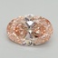 3.08 Ct. Fancy Vivid Pink Oval Lab Grown Diamond