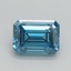 1.51 Ct. Fancy Vivid Malibu Blue Emerald Lab Grown Diamond