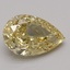 4.13 Ct. Fancy Intense Yellow Pear Lab Grown Diamond