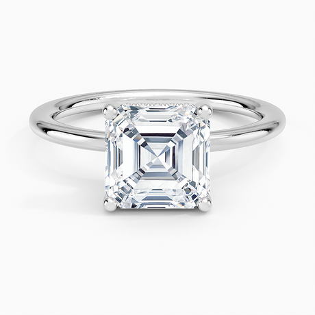 18K White Gold Gwen Perfect Fit Hidden Halo Diamond Ring