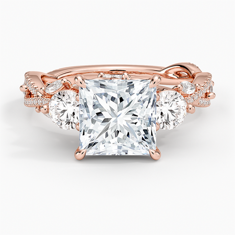 Luxe Secret Garden Three Stone Diamond Ring