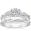 Platinum Luxe Secret Garden Diamond Ring (3/4 ct. tw.) with Petite Twisted Vine Diamond Ring (1/8 ct. tw.)