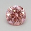 0.57 Ct. Fancy Vivid Pink Round Lab Grown Diamond