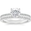 18KW Moissanite Demi Diamond Ring with Luxe Ballad Diamond Ring, smalltop view