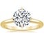 18K Yellow Gold North Star Solitaire Ring, smalltop view