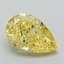 1.12 Ct. Fancy Intense Yellow Pear Lab Grown Diamond