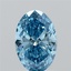 1.50 Ct. Fancy Vivid  Blue Oval Lab Grown Diamond