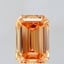 3.00 Ct. Fancy Intense Pink Orange Emerald Lab Grown Diamond