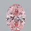 1.28 Ct. Fancy Vivid Pink Oval Lab Grown Diamond