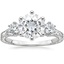 18K White Gold Hudson Three Stone Diamond Ring (1/3 ct. tw.), smalltop view