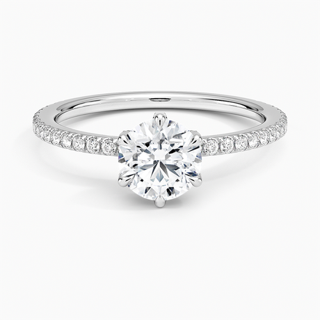 Six Prong Diamond Gallery Ring