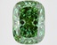 5.25 Ct. Fancy Vivid Green Cushion Lab Grown Diamond