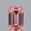 0.99 Ct. Fancy Vivid  Pink Emerald Lab Grown Diamond