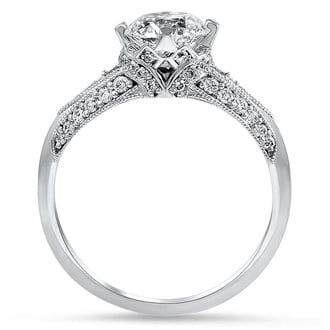 Custom Vintage-Inspired Compass Set Diamond Ring