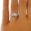 The Pacifica Ring, smalltop view on a hand