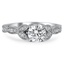 Custom Ornate Leaf and Vintage Scroll Diamond Ring