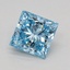0.53 Ct. Fancy Vivid Blue Princess Lab Grown Diamond