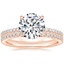 14K Rose Gold Luxe Viviana Diamond Ring (1/3 ct. tw.) with Ballad Eternity Diamond Ring (1/3 ct. tw.)