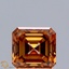 0.95 Ct. Fancy Intense Orange Asscher Lab Grown Diamond
