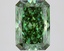 3.06 Ct. Fancy Vivid Green Radiant Lab Grown Diamond