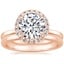 14K Rose Gold Vienna Diamond Ring with 2mm Comfort Fit Wedding Ring