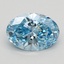 1.05 Ct. Fancy Vivid Blue Oval Lab Grown Diamond