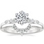 Platinum Rochelle Diamond Ring with Lunette Diamond Ring