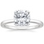 18K White Gold Melinda Solitaire Ring, smalltop view