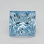 2.14 Ct. Fancy Vivid Blue Princess Lab Grown Diamond