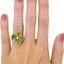 The Raelene Ring, smallzoomed in top view on a hand