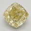 6.14 Ct. Fancy Intense Yellow Cushion Lab Grown Diamond