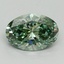 1.56 Ct. Fancy Vivid Pacific Green Oval Lab Grown Diamond