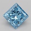2.03 Ct. Fancy Vivid Blue Princess Lab Grown Diamond