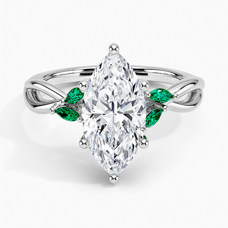 Engagement Ring With Emeralds