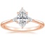 14K Rose Gold Aria Three Stone Diamond Ring (1/10 ct. tw.), smalltop view