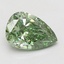 1.52 Ct. Fancy Vivid Green Pear Lab Grown Diamond