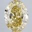 4.01 Ct. Fancy Intense  Yellow Oval Lab Grown Diamond