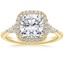 18K Yellow Gold Nadia Halo Diamond Ring (1/4 ct. tw.), smalltop view