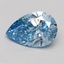 1.74 Ct. Fancy Vivid Blue Pear Lab Grown Diamond