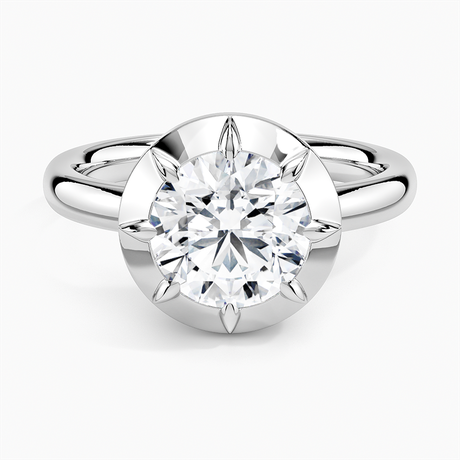 Platinum Harper Bezel Prong Solitaire Ring