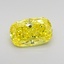 0.70 Ct. Fancy Vivid  Yellow Cushion Lab Grown Diamond