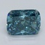 1.55 Ct. Fancy Vivid Blue Cushion Lab Grown Diamond