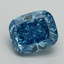 1.52 Ct. Fancy Vivid Blue Cushion Lab Grown Diamond