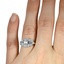 The Zahina Ring, smallzoomed in top view on a hand