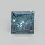0.71 Ct. Fancy Vivid Blue Princess Lab Grown Diamond
