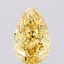 1.01 Ct. Fancy Vivid  Yellow Pear Lab Grown Diamond